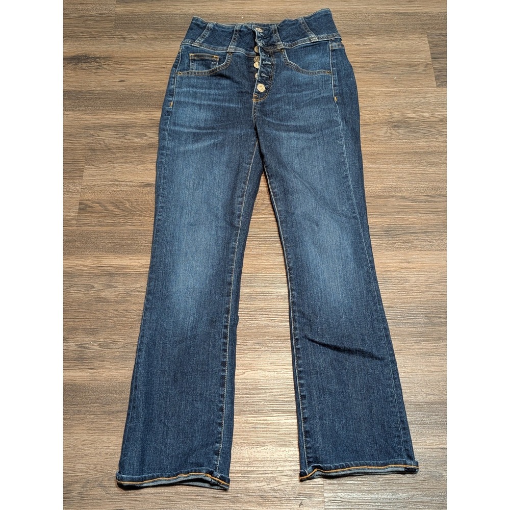 Veronica Beard Cassandra Corset Extra‎ High Rise Jeans Bright Blue 26